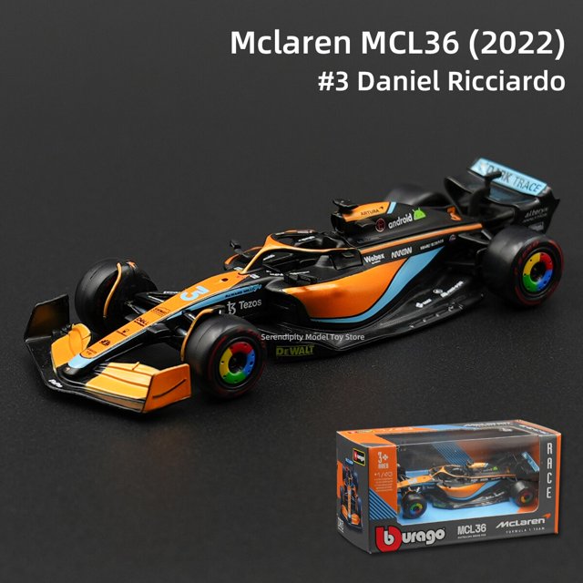 Bburago 1:43 2022 mercedes-amg W13 F1-75 MCL36 C42 RB18 F1 fórmula coche de carreras simulación estática Diecast Alloy Model Car Fivean unisex