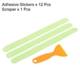 thumbnail image 3 of Unique Bargains 15 x 0.8 Inch Anti Slip Grip Tape Fluorescent Traction Strips Square with Scrape, Light Green 12 Pack, 3 of 6