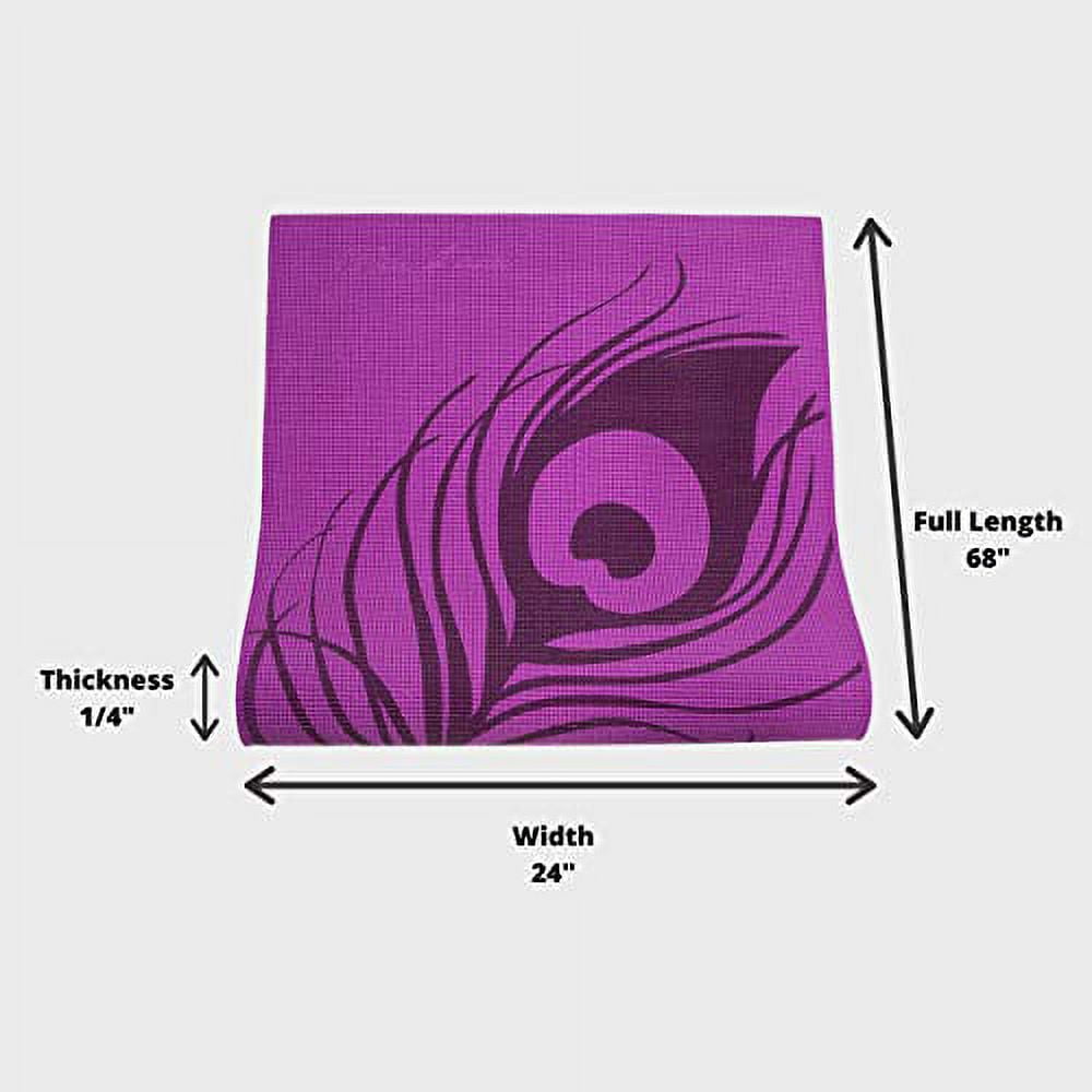 Wai Lana Yoga and Pilates Mat, Peacock Feather (Purple)