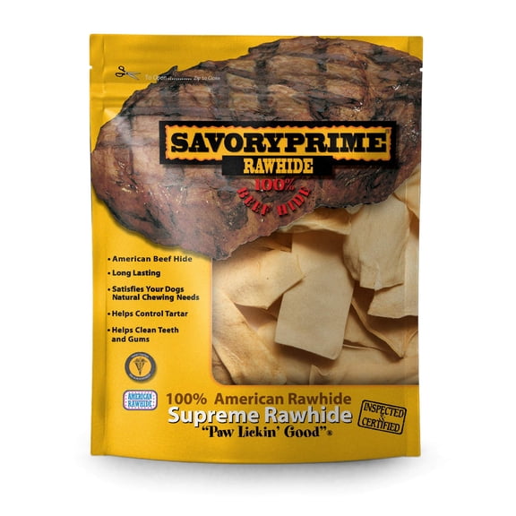 Savory Prime Rawhide Chips OIF8 Chicken, 1-Pound (046)