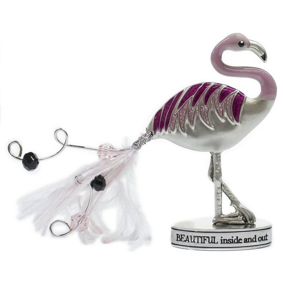 Zinc Flamingo Inspirational Standing Figurine - Beautiful Inside and Out