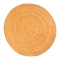 thumbnail image 2 of Superior Braided Jute Handwoven Indoor Outdoor Area Rug, 6' Round, Orange, 2 of 5