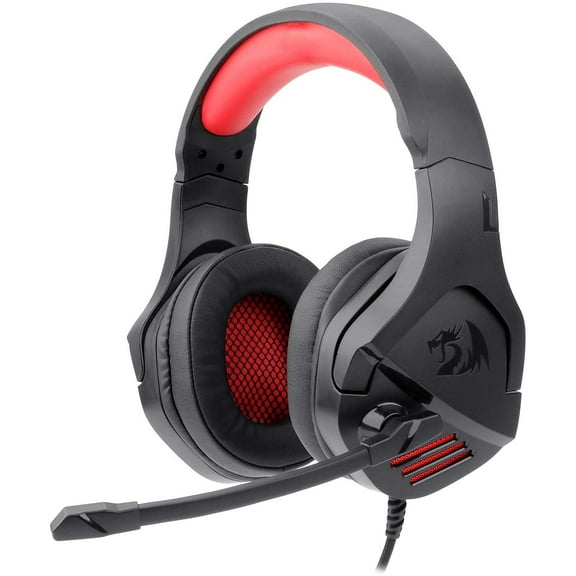 Redragon H250 THESEUS LED Wired Noise Cancelling Over-Ear Headphones with Mic,  Compatible with PC, PS4/3, Xbox One and Nintendo Switch