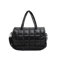 thumbnail image 2 of Bolso bandolera acolchado con asa superior, ideal para citas al libre, vacaciones y viajes. Negro, 2 of 9