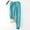 Blue, variant on Viadha Work Pants Women Solid Color Fleece Pockets Plus-Size Bandage Elastic Waist Wei Pants Casual Harun Leggings