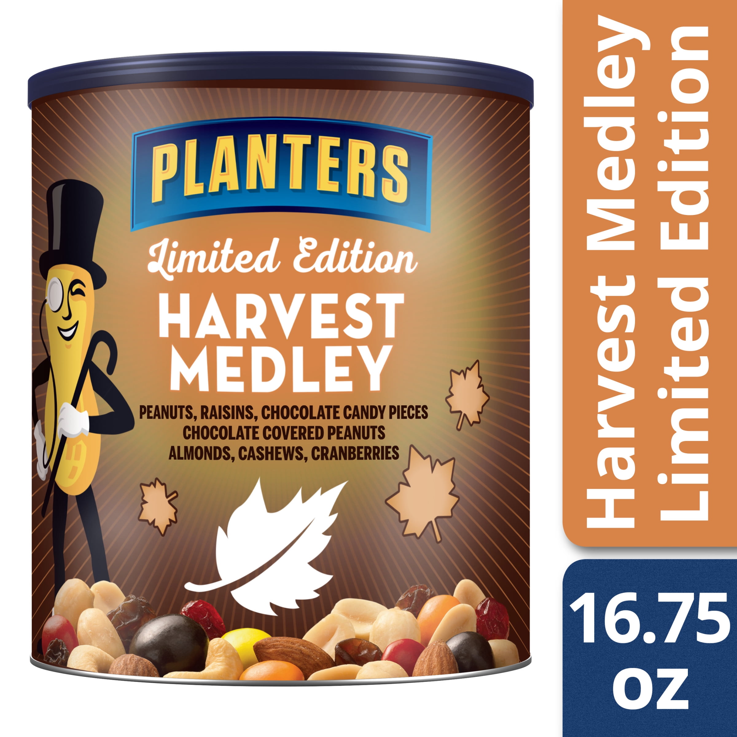 Planters Harvest Medley Mix, Limited Edition, 16.75 oz Canister