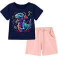thumbnail image 2 of ZOEREA Toddler Boy Clothes Kids Summer Short Sleeve T-Shirt and Shorts Outfit 2 Piece Sweatsuit Clothing Set 2-7T, 2 of 16