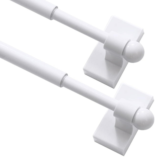 Barra de cortina magnética turquesa para puertas metálicas de 40 a 70 cm, color blanco