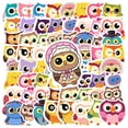 thumbnail image 3 of 35pcs Adorable Animal Stickers Funny Owl Decals DIY Stickers for Laptop Suitcase Notebooks, 3 of 9