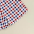 thumbnail image 5 of Gerichy 4th of July Baby Boy Summer Outfit Embroidery Letters T-shirt Plaid Shorts Set Toddler Fourth of July Clothes,18-24 Months, 5 of 7