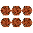 thumbnail image 2 of Pofeuu Halloween3 Print Leather Coasters Set of 6, Round Cups Mugs Mat Pad for Home Kitchen Heat Resistant Drink Coasters,Hexagon, 2 of 7