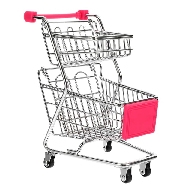 Miangastore Mini Chariot de Courses Panier de Rangement Jouet Petit Chariot de Courses Jouet de Simulation pour Enfants