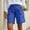 Blue, variant on Fnooota Bermuda Shorts for Women, Straight-leg Relaxed Fit Multi-pocket Summer Womens Cargo Shorts Beige Size S-2XL