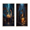 thumbnail image 2 of Designart "Dragon Spirit Celebration Honoring Ancient Traditions II" Christianism Framed Wall Art Set Of 2 - Traditional Gold Gallery Wall Frame Set For Home Decor, 2 of 6