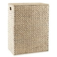 thumbnail image 5 of Casafield Large Laundry Hamper with Lid and Removable Liner Bag - Whitewash White, Woven Water Hyacinth Laundry Basket for Clothes, 5 of 7