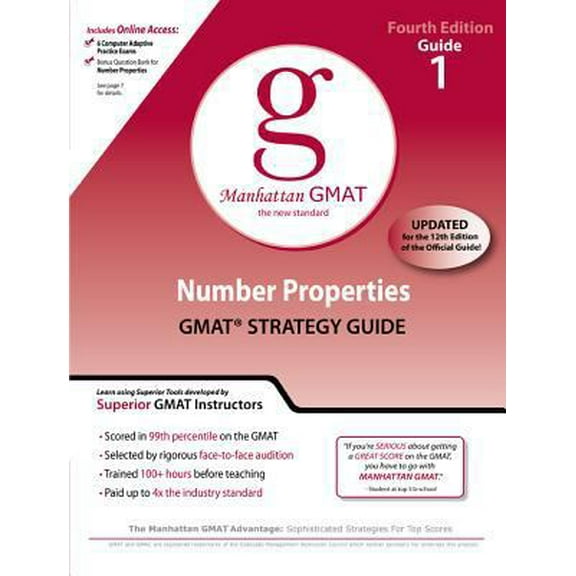 Pre-Owned Number Properties GMAT Strategy Guide, 4th Edition (Manhattan GMAT Preparation Guides) (Paperback) 0982423845 9780982423844