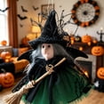 thumbnail image 5 of Halloween Witch Hanging Ornament Jingle Bell Dangling Feet Design Porch Wall Door Indoor Bedroom Party Decor Prop, 5 of 5