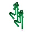 thumbnail image 1 of 2 lazos navideños para puerta, armario, decoración de árbol de Navidad, adornos grandes de Navidad verde, 1 of 9