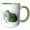Green/White, variant on 3drose, Green Frog, 11oz Magic Transforming Mug