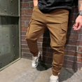 thumbnail image 4 of Vedolay Summer Pants Men Summer Fashion Casual Short Sport Jogger Jogging Long Sports Pants,Khaki M, 4 of 5