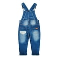 thumbnail image 2 of Kidscool Space Baby Little Boys Girls Big Bib Pocket Washed Cotton Denim Overalls,Blue,18-24 Months, 2 of 7