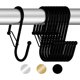 thumbnail image 1 of 10 ganchos en forma de S con sistema anticaída. Ayuda con la organización del hogar. (Negro) brillar Electrónica, 1 of 5