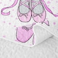 thumbnail image 5 of Castle Fairy Girly Bow Ballet Shoes Bed Spread Queen,Dreamy Polka Dots Pattern Queen Coverlet Set,Purple, 5 of 7
