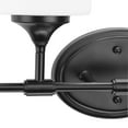 thumbnail image 6 of Lynzie Collection Four-Light Matte Black Etched Opal Glass Modern Bath Vanity Light, 6 of 11