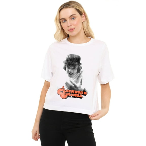 A Clockwork Orange Photo Alex Women's Boxy Cropped T-Shirt Casual Graphic Tee