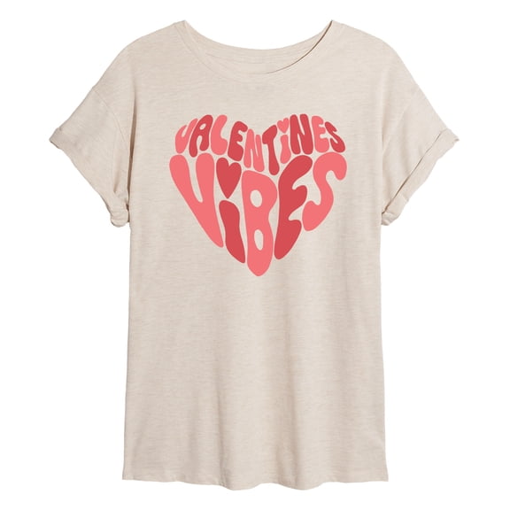 Instant Message - Valentines Vibes Oversized Graphic T-Shirt