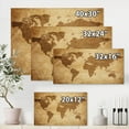 thumbnail image 4 of Designart Ancient Map of The World V Canvas Wall Art, 4 of 4