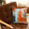 thumbnail image 6 of Orange Black Grey Throw Pillow Covers 18x18 Set of 4 Decorative Cushion Cover White Abstract Art Painting Pillowcase for Sofa Bedroom Living Room Decor, 6 of 6