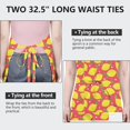 thumbnail image 6 of Yellow Lemon Fruit Dots Red Pattern Apron-Garden Aprons for Women with Pockets-Cotton Linen Waterproof Kitchen Cooking Gardening Aprons Adjustable for Kitchen,Cooking,BBQ and Salon 33x27 Inch, 6 of 7