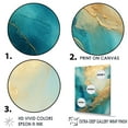 thumbnail image 3 of Designart "Alchemical Spiral Of Gold Teal Oceans II" Abstract Spirals Canvas Wall Art, 3 of 7