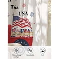 thumbnail image 6 of Sheer Curtains 45 inches Long, Red Truck Holding American Flag God Bless The USA Light Filtering Sheer Window Curtains Rod Pocket Voile Drapes for Bedroom Living Room, 52"W x 45"L 2 Panels, 6 of 7