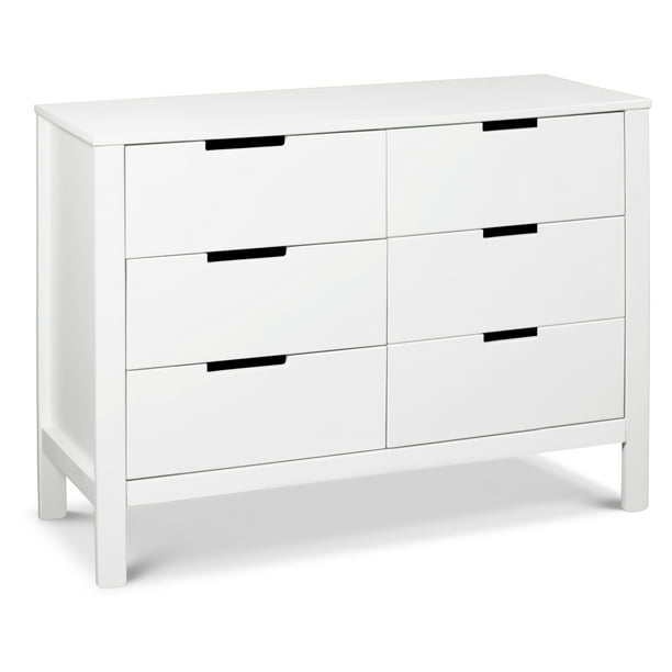 Carter S By Davinci Colby 6 Drawer Dresser In White Walmart Com