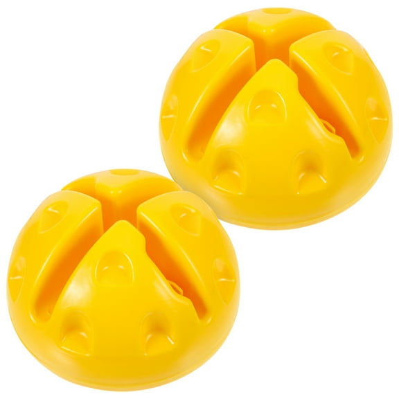 GOOHOCHY Basketball Training Accessory Yellow 2Pcs 7.7x7.7x3.9in