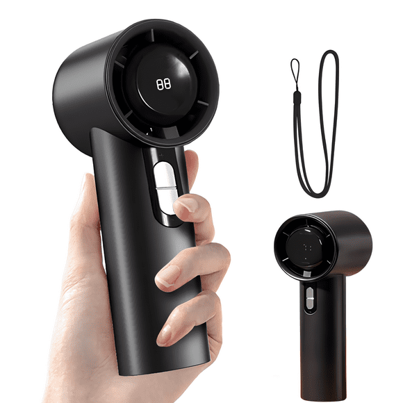 Ventilador de Mano Portátil Velocidad ajustable Negro