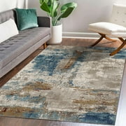 Luxe Weavers Modern Multi 2x7 Abstract Area Rug, Easy Care Stain-Resistant Carpet