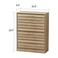thumbnail image 6 of MONSLIPA Modern Free Standing Shoe Storage Cabinet Organizer with 2 Compartments for Entryway, Brown, 6 of 6