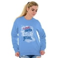 thumbnail image 4 of Love Faith Hope Christian Belief Women Crewneck Sweatshirt Brisco Brands L, 4 of 6