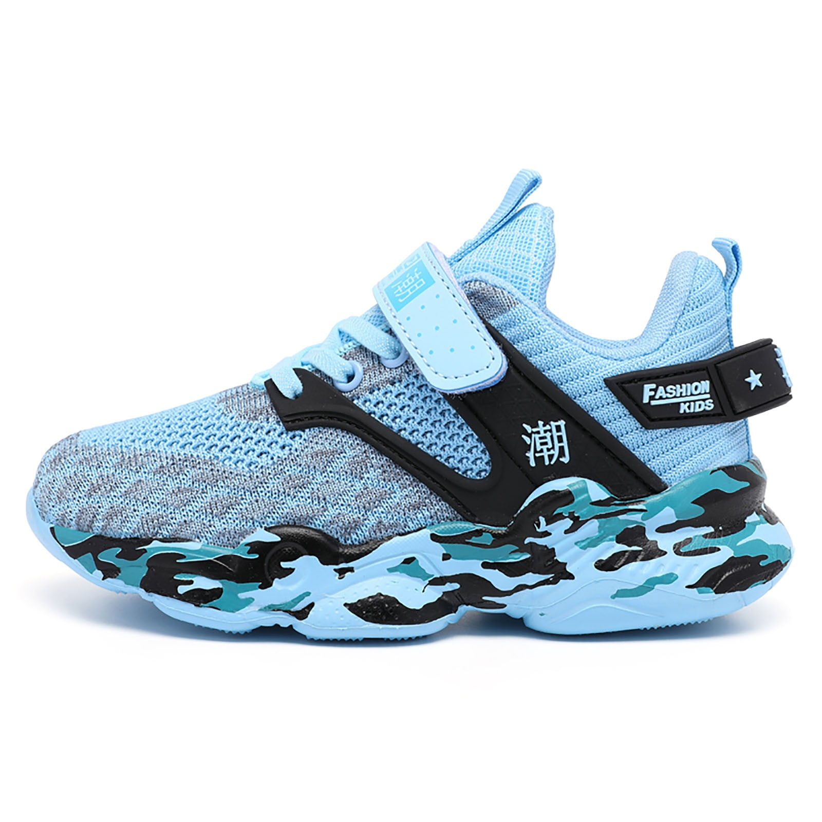 Zofedap Toddler Tennis Shoes Girl Boys Sneakers Kids Lightweight Breathable Tennis Walking Shoes Sky Blue for Size Big Kids 3.5