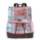 thumbnail image 1 of Balery Pastel Pink Beach Cafe Mochila de Cuero para Mujeres, Gran Capacidad, Bolsa de Viaje Multifuncional, Mochila de Cuero y Bolsa de Hombro para Mujeres, 1 of 4