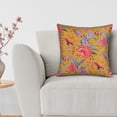 thumbnail image 3 of Throw Pillow Covers Pack of 2 for Living Room Table, Floral Printed Cushion Case, 20x20 inches - Dark Yellow - Home Decor, 3 of 7