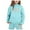 Light Blue, variant on WOYY Toddler Girls Outfits Letter Print Long Sleeve Hoodie Joggers Set, Sizes 2-3T