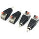 thumbnail image 1 of Adaptador de cable de altavoz RCA, paquete de 4 altavoces Phono RCA macho a AV 2 terminales de tornillo hembra Video Audio Spring Compression Balun para CCTV (RCA M/F) Zhivalor LN-5707, 1 of 4