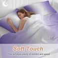 thumbnail image 4 of 3 Piece Purple Ombre Duvet Cover Set Twin Size,Microfiber Comforter/Quilt Cover with Corner Ties and 2 Pillowcases,Purple White Gradient Modern Abstract Art All Season Bedding with Zipper Closure, 4 of 8
