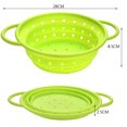 thumbnail image 3 of tamiz colapsable de silicona | Ahorro de espacio, fácil de limpiar y apto para lavavajillas | Se utiliza como colador de pasta, colador de drenaje, inserto de vapor o colador de cocina | Verde 16cm Adepaton LL-1824, 3 of 6