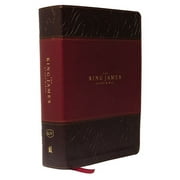 The King James Study Bible, Imitation Leather, Burgundy, Full-Color Edition (Large Print) (Hardcover)