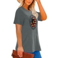 thumbnail image 2 of XCHQRTI 4th of July Daisy Women Plus Size Tshirts Graphic USA Casual Tees, 2 of 7